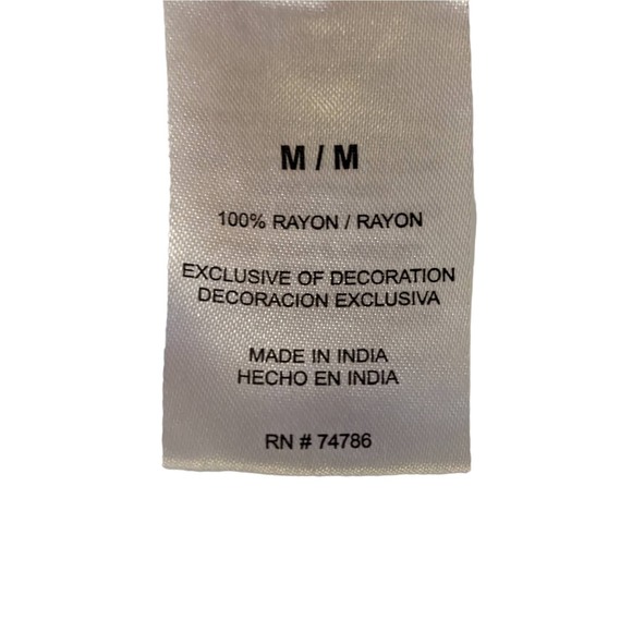 Bila Sleeveless Boho Hippie Cream Print Loose Fit Top Size Medium - Picture 7 of 7